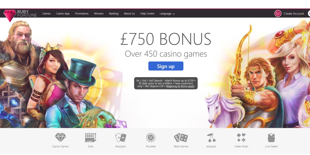 Ruby Fortune Casino mobile app
